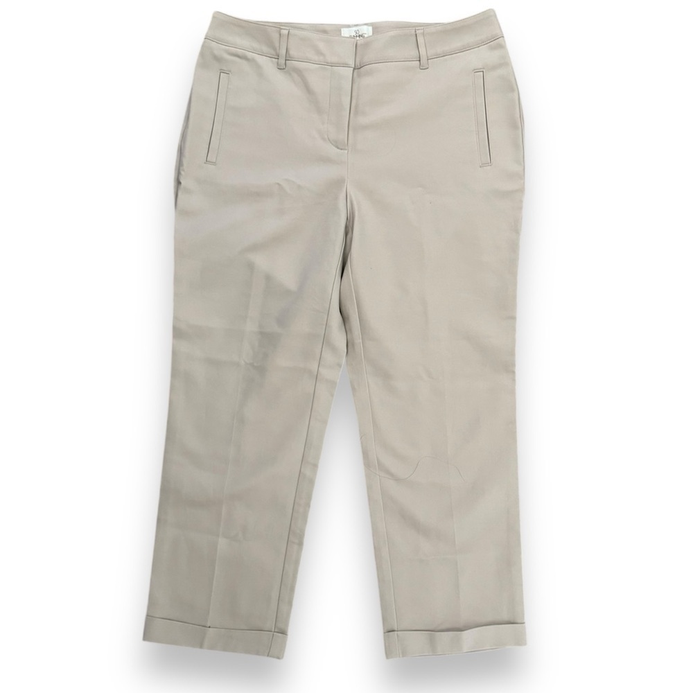 NWOT Chico’s Size 0 (US 4) “So Slimming” Cuffed Chino Crop Pants Cotton/Spandex